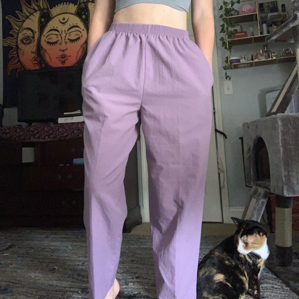 Purple loose pants